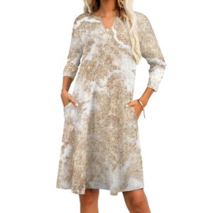 Printed Modern DRESS With POCKETS,Full Sleeve,Oversized Dress,Plus Size Women Dress,Maternity Dress,Loose Fitting Dress,Loose Shirt Dress