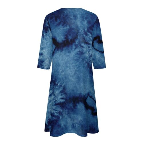Printed Modern DRESS With POCKETS,Full Sleeve,Oversized Dress,Plus Size Women Dress,Maternity Dress,Loose Fitting Dress,Loose Shirt Dress - Image 3