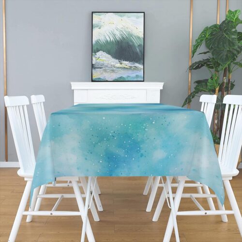 Boho Linen Tablecloth rectangle, Present for Holiday, Linen Table Cloth Furniture, Personalized Gifts, Art  Design, Custom text table cloth - Image 4