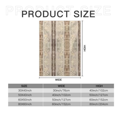 4 sizes Boho Chic Ethnic Warm Personalized Blanket,Customizable Throw Name Blanket,Custom Name, Birthdays Gift /Holidays Gifts,Romantic Lace - Image 7
