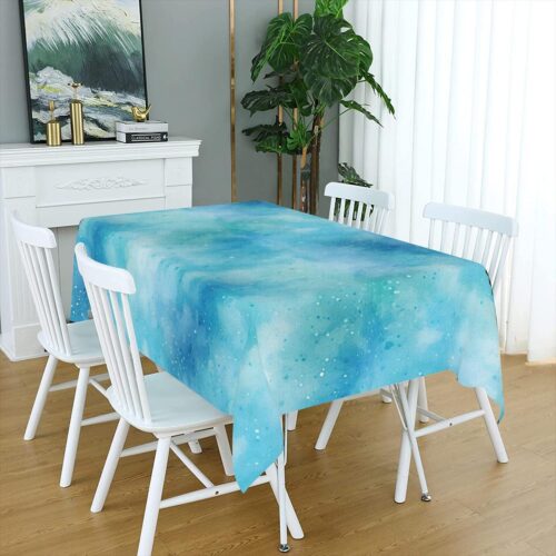 Boho Linen Tablecloth rectangle, Present for Holiday, Linen Table Cloth Furniture, Personalized Gifts, Art  Design, Custom text table cloth