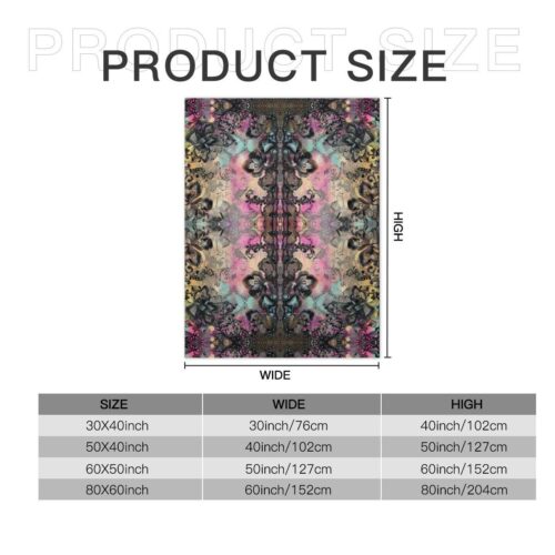 Gothic Lace 4 sizes Boho Chic Ethnic Warm Personalized  Blanket,Customizable Throw Name Blanket,Custom Name, Birthdays Gift / Holidays Gifts - Image 7