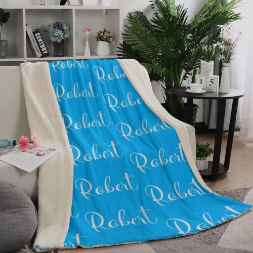 4 sizes + countless colors Warm Personalized Name Blanket,Customizable Throw Name Blanket,Custom Nursery or Grandma Name, Birthdays/Holidays - Image 2